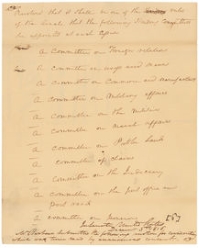 Motion for the Appointment of Standing Committees, 1816