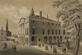 Federal Hall, Wall Street and Trinity Church, New York, in 1789