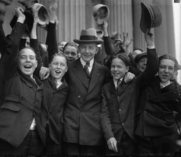 Vice President Charles Dawes with Senate Pages, 1925