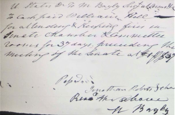 Record of Payment to William Hill, 1820