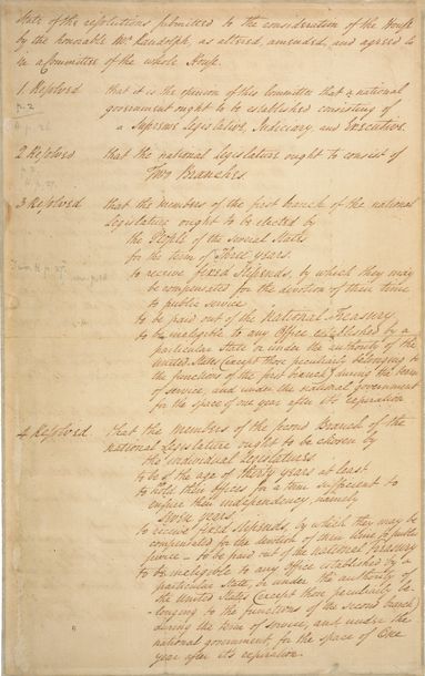 Virginia Plan, 1787