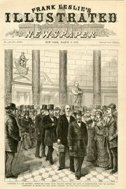 Washington, D. C.—The Electoral Contest—The United States Senators Entering the House of Representatives, with the Electoral Certificates, to Re-open the Joint Session, February 12th. (Acc. No. 38.00245.002)