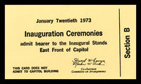 Ticket, 1973 Inaugural Ceremonies (Acc. No. 11.00120.001)