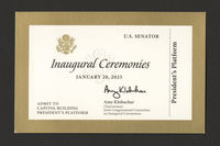 Ticket, President's Platform, U.S. Senator, 2025 Inaugural Ceremonies (Acc. No. 11.00141.015)