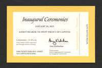Ticket, North Standing, 2025 Inaugural Ceremonies (Acc. No. 11.00141.045)