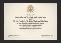 Invitation, Luncheon, 2025 Inaugural Ceremonies (Acc. No. 11.00141.076a)