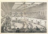 The United States Senate in Session in Their New Chamber.