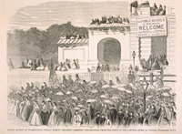 Grand Review at Washington's Public School Children Greeting the Soldiers from the Steps of the Capitol. (Acc. No. 38.00127.002a)