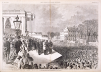 The Inauguration of Ulysses S. Grant as President of the United States, March 4th, 1869—Chief Justice Chase Administering the Oath of Office—The Scene on and near the East Portico of the Capitol, Washington, D. C. (Acc. No. 28.00152.001)