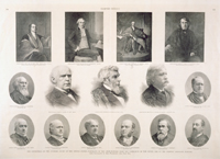 The Centennial of the Supreme Court of the United States—Portraits of the Chief-Justices from the Formation of the Court, and of the Present Associate Justices. (Acc. No. 38.00205.001)