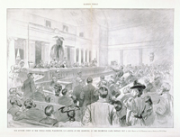 The Supreme Court of the United States, Washington, D.C.— Scenes at the Reopening of the Income-Tax Cases, Monday, May 6, 1895. (Acc. No. 38.00240.001)