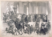 Assembling of the Multitude at the Eastern Portico, at the Commencement of the Inaugural Ceremonies. (Acc. No. 38.00248.001)