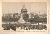 Washington, D. C.—Arrival of Military and Other Organizations to Participate in the Inauguration of the President-Elect—Passing the Peace Monument, near the West Front of the Capitol. (Acc. No. 38.00330.001)