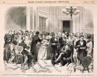 Washington, D. C.—The Inauguration of President Hayes—Mrs. Grant Entertaining President and Mrs. Hayes and Party at Lunch, in the White House, After the Inauguration, on March 5th. (Acc. No. 38.00395.001)