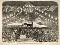 Washington, D. C.—The Inauguration of President Hayes—The Torchlight Procession, on the Evening of March 5th, Marching up Pennsylvania Avenue Towards the White House. (Acc. No. 38.00402.001)