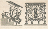Balustrade of the Staircase in the New Extension Building of the Capitol, Washington. / Ornamented Railing in the New Extension Building of the Capitol, Washington. (Acc. No. 38.00423.001b)