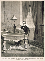 Hon. B. F. Wade Awaiting the Senate Hour, in the Vice-President's Room, in the Capitol, Washington, D. C. (Acc. No. 38.00429.001b)