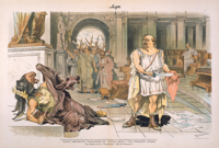 Grand Democratic Production of  "Julius C&aelig;sar"&mdash;The Finishing Stroke.