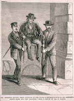 Mr. Thaddeus Stevens Being Conveyed to the House of Representatives by His Assistants, Joseph Reese and John Chauncey. (Acc. No. 38.00527.001b)