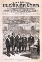 Washington, D. C.&mdash;The Members of the Louisiana Returning Board Arraigned Before the Bar of the House of Representatives, January 27th. (Acc. No. 38.00557.001)