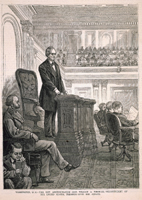 Washington, D.C.&mdash;The New Administration&mdash;Hon. William A. Wheeler, Vice-President of the United States, Presiding over the Senate. (Acc. No. 38.00558.002)