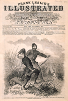Death of Colonel E. D. Baker, U. S. Senator for Oregon, at the Head of the California Regiment, Battle of Ball's Heights, October 21. (Acc. No. 38.00609.001)