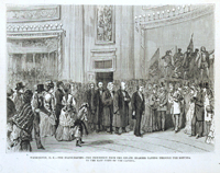 Washington D. C.&mdash;The Inauguration&mdash;The Procession From The Senate Chamber Passing Through The Rotunda To The East Steps Of The Capitol.