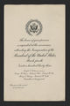 Invitation, 1933 Inaugural Ceremonies (Acc. No. 11.00031.020)