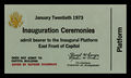 Ticket, 1973 Inaugural Ceremonies (Acc. No. 11.00120.007)