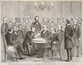 The Impeachment Trial-The Senate in Consultation in the Ladies' Parlor. (Acc. No. 38.00309.001b)