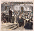 Hon. Ben. Wade, Presiding Officer of the Joint Convention of the U.S. Senate and House of Representatives, Announcing the Election of Ulysses S. Grant as President and Schuyler Colfax as Vice-President of the United States-House of Representatives, Washington, D.C., Feb. 10th 1869. (Acc. No. 38.00331.002)