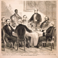 A Significant Dinner Party—Chief Justice Chase Entertaining the "Doubtful" Senators at his Residence in Washington, D.C., on the 11th of May, 1868, after the Adjournment of the Court of Impeachment. (Acc. No. 38.00375.001)