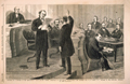 Swearing in a Witness at the Impeachment Trial—Colonel Forney, Secretary of the Senate, Administering the Oath to Gen. W. H. Emory, As a Witness of the Managers, Thursday, 2nd Inst. (Acc. No. 38.00383.001)