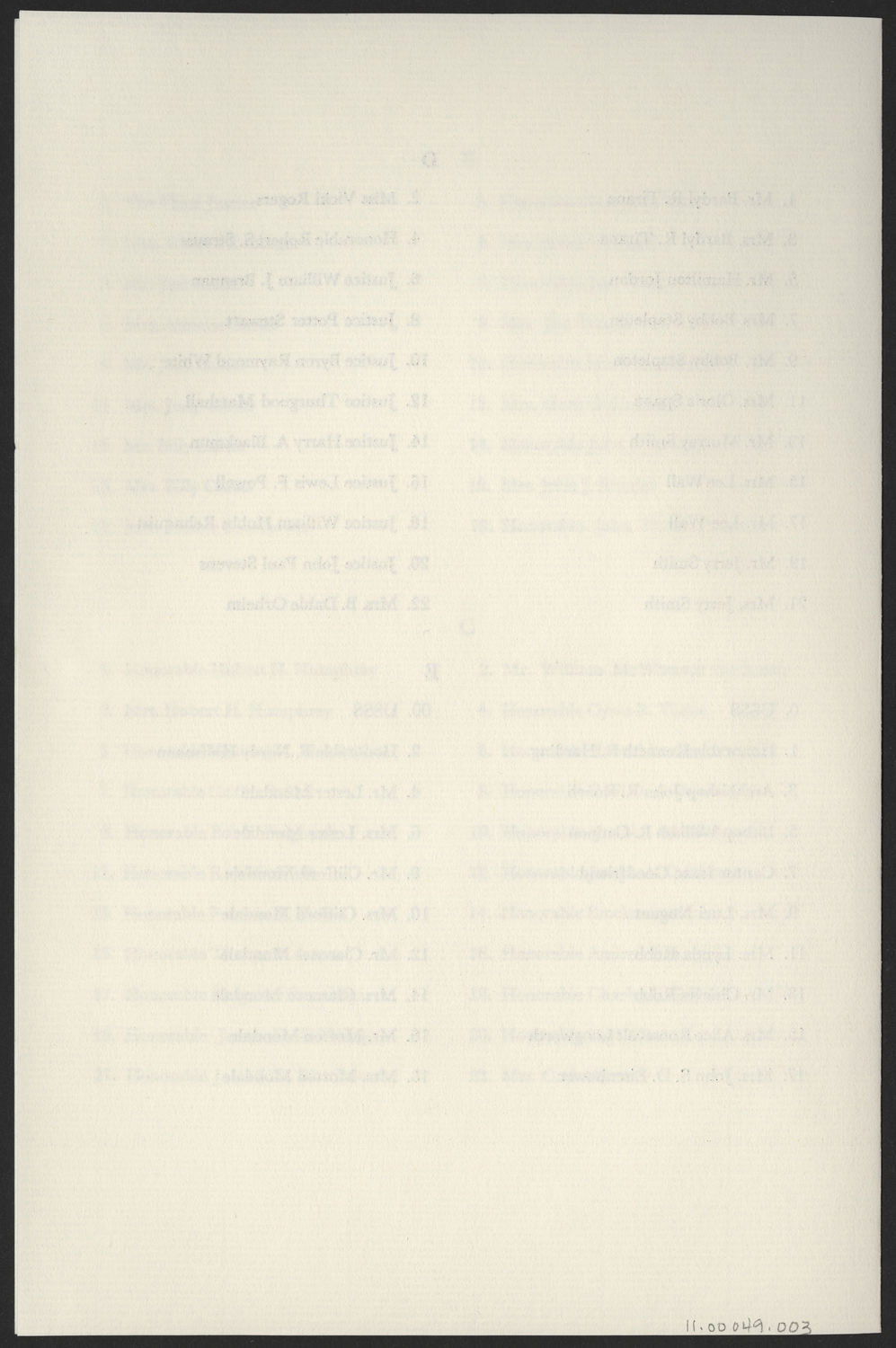 Diagram of Seating on President's Platform, 1977 Inaugural Ceremonies (Acc. No. 11.00049.003)