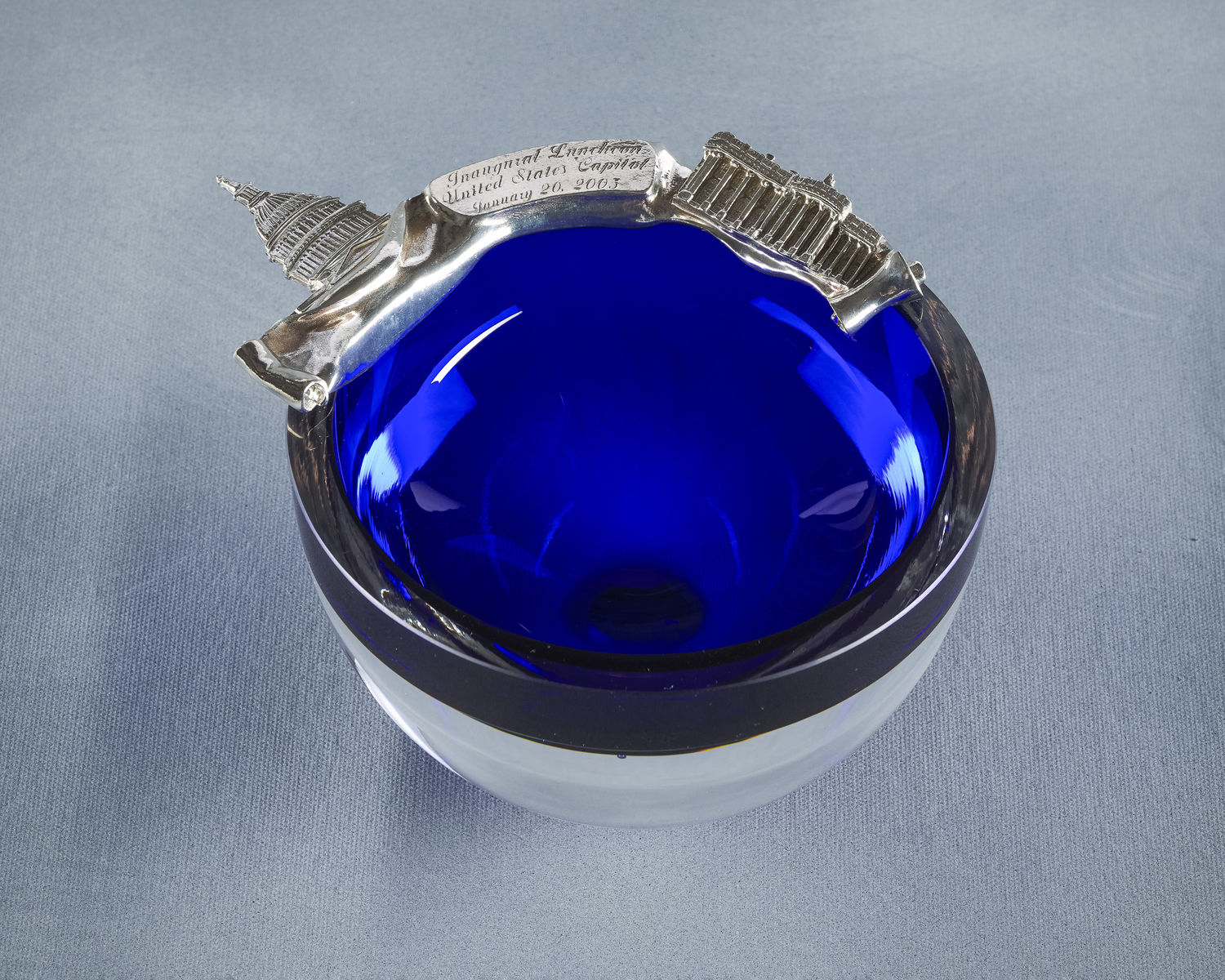 Cobalt Crystal Bowl, 2005 Inaugural Luncheon (Acc. No. 11.00067.103)