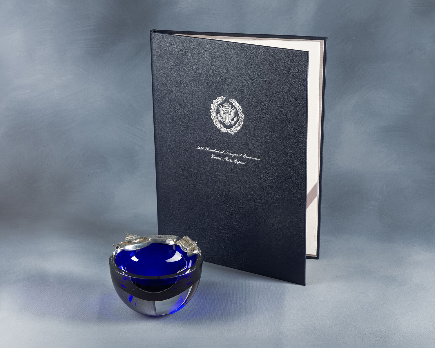 Cobalt Crystal Bowl, 2005 Inaugural Luncheon (Acc. No. 11.00067.103)