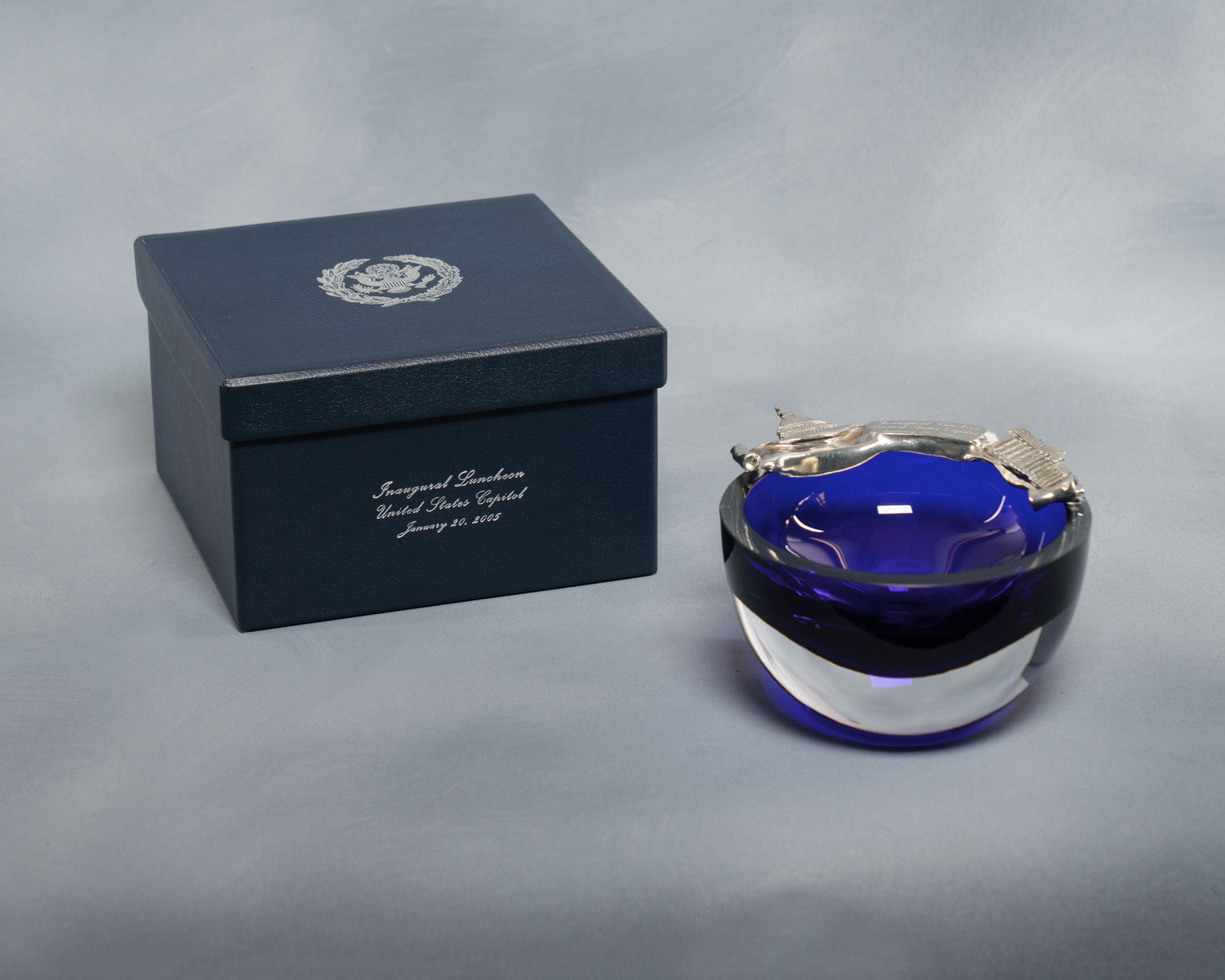 Cobalt Crystal Bowl, 2005 Inaugural Luncheon (Acc. No. 11.00067.103)