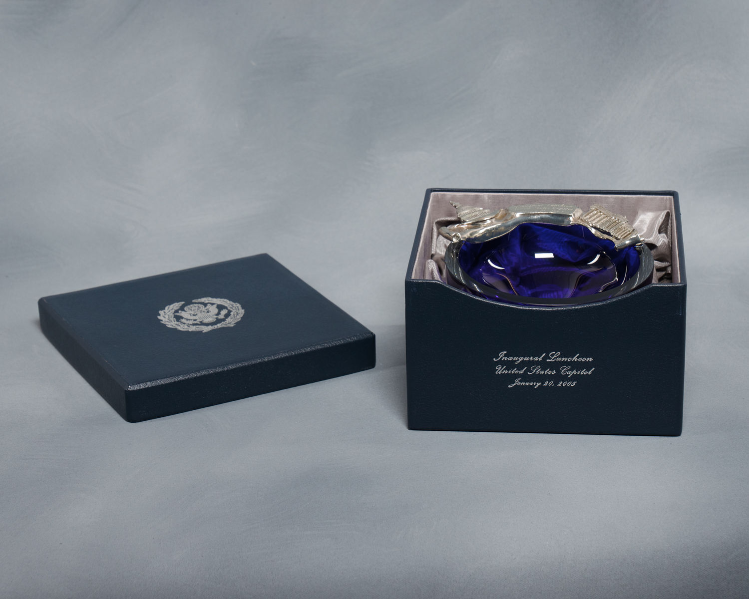 Cobalt Crystal Bowl, 2005 Inaugural Luncheon (Acc. No. 11.00067.103)