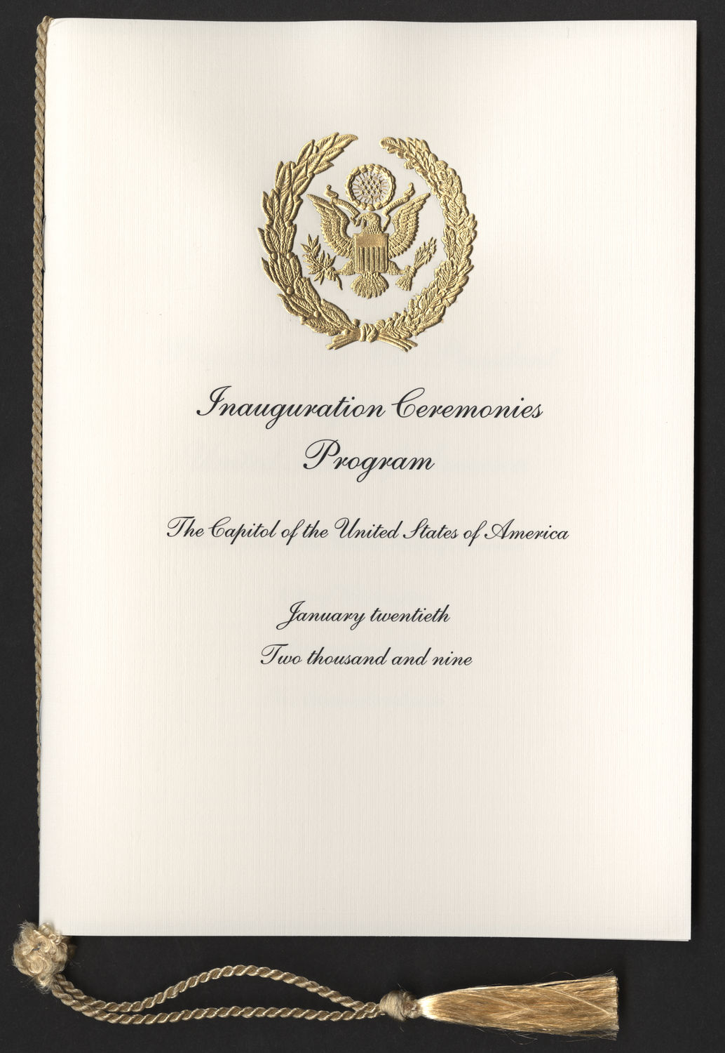 Program, 2009 Inaugural Ceremonies (Acc. No. 11.00102.001d)