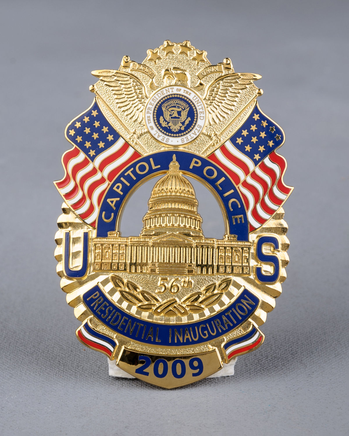U.S. Capitol Police Badge, 2009 Inaugural Ceremonies (Acc. No. 11.00102.069a)
