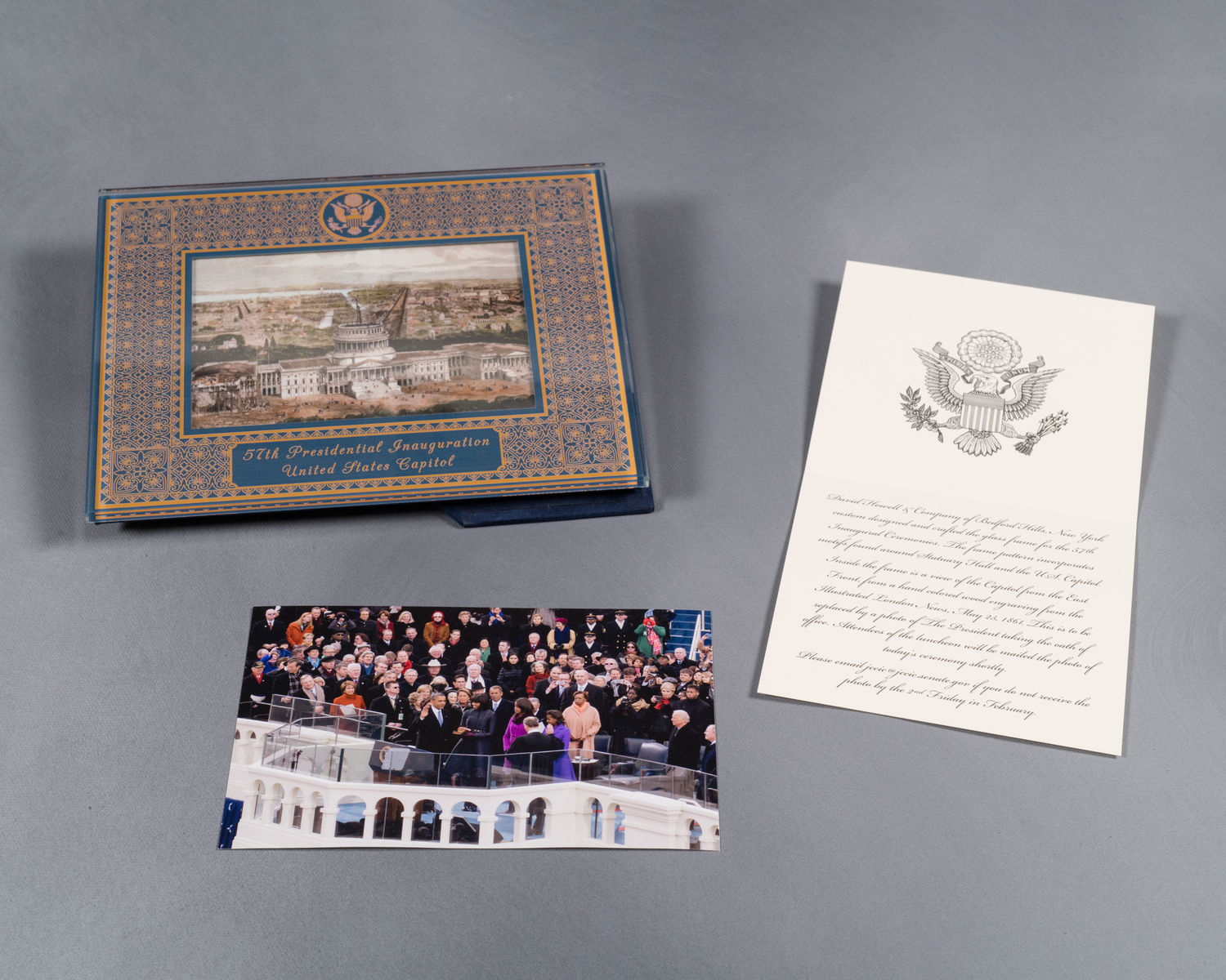 Picture Frame, 2013 Inaugural Luncheon (Acc. No. 11.00112.044a-d)
