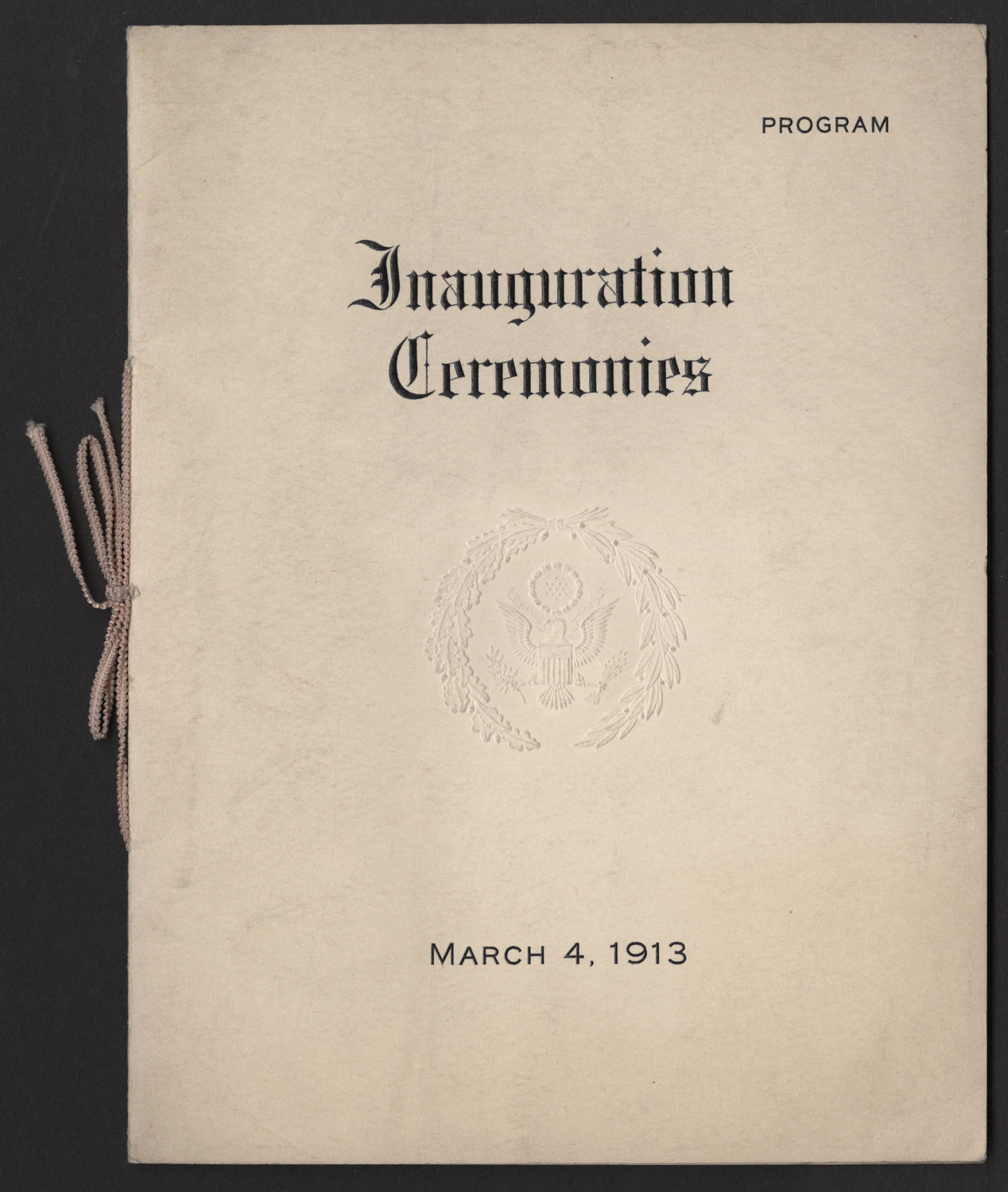 Program, 1913 Inaugural Ceremonies (Acc. No. 11.00123.001d)