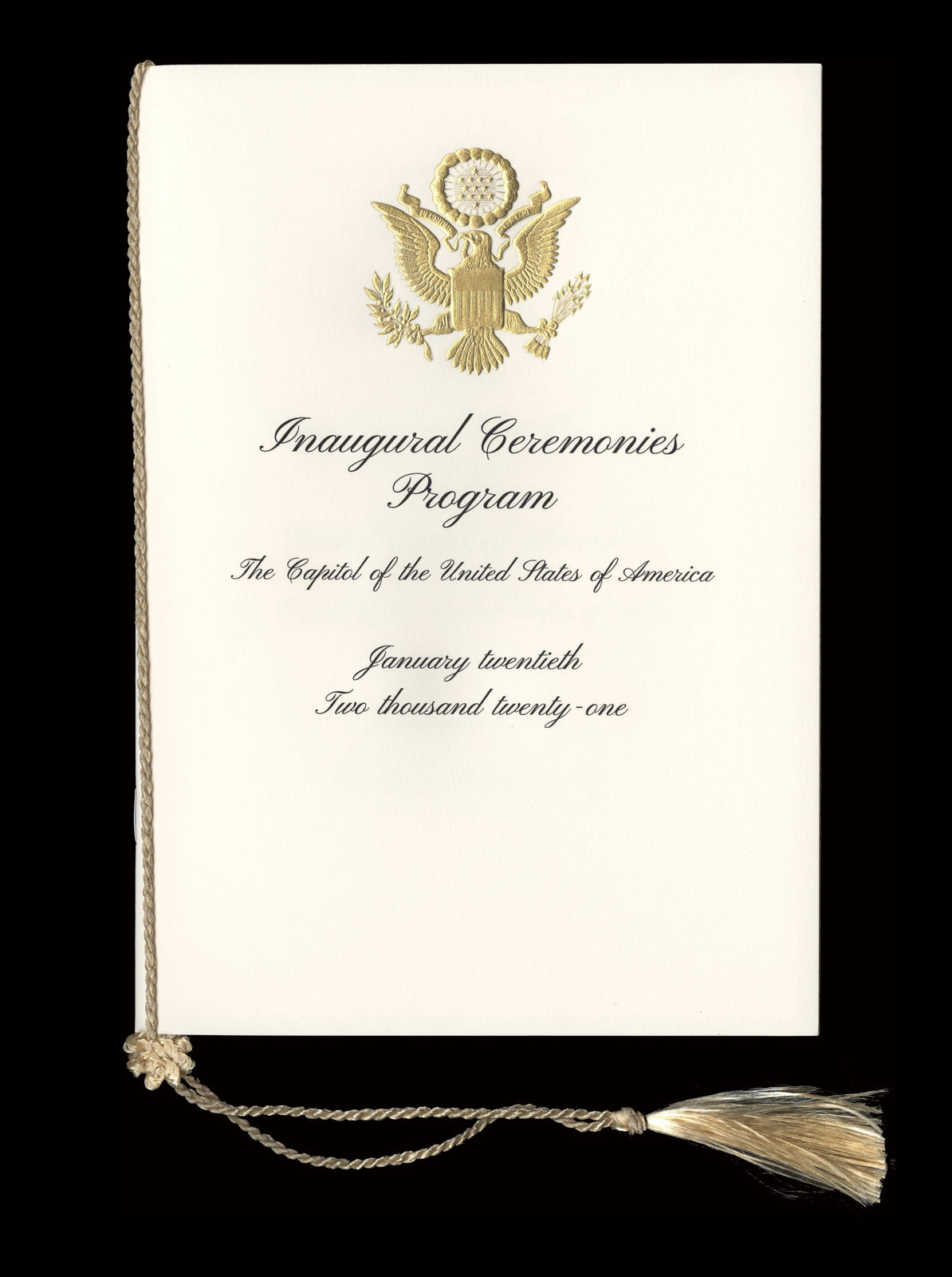 Program, 2021 Inaugural Ceremonies (Acc. No. 11.00133.032e)