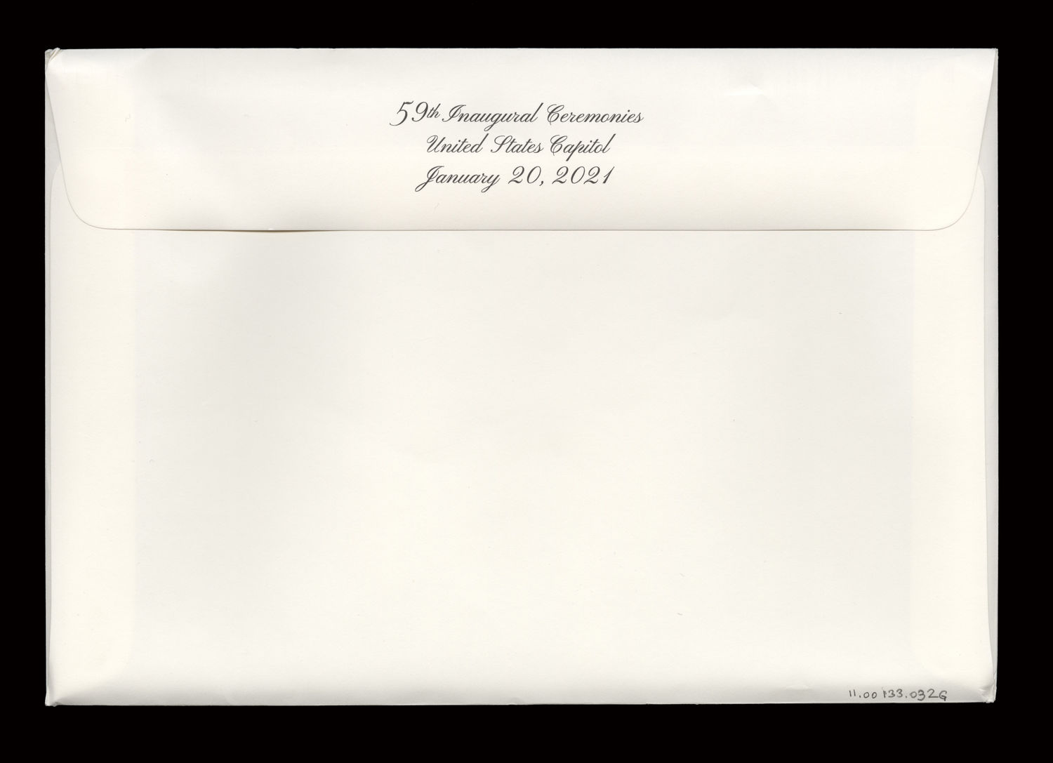 Envelope, 2021 Inaugural Ceremonies (Acc. No. 11.00133.032g)