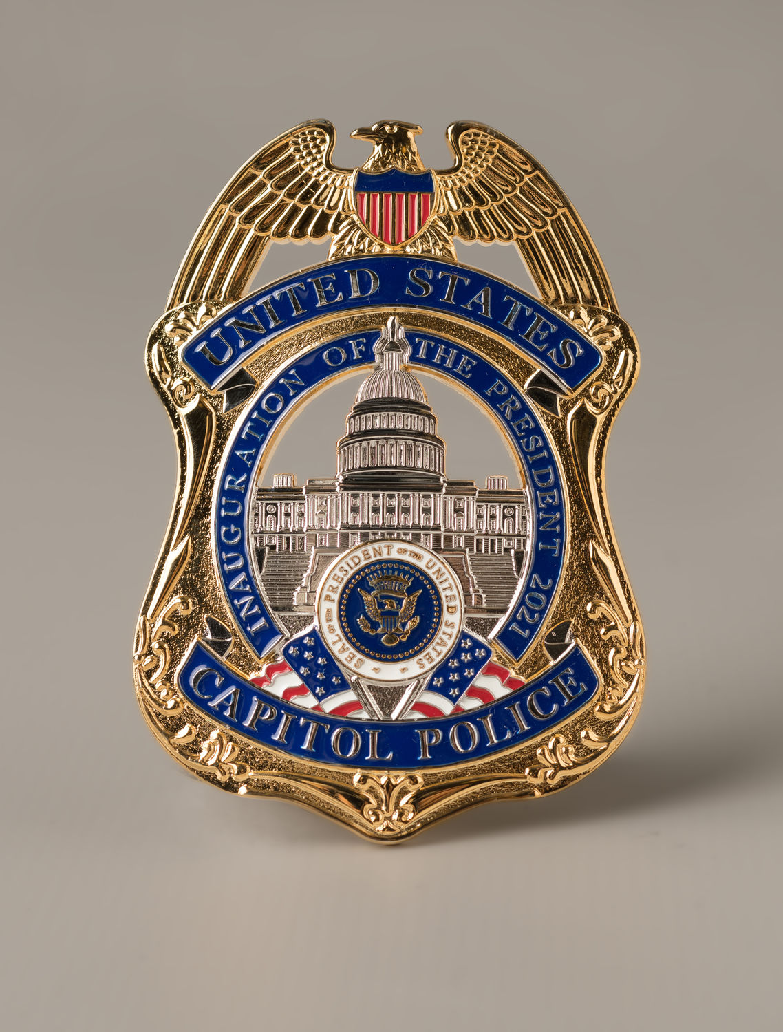 U.S. Capitol Police Badge, 2021 Inaugural Ceremonies (Acc. No. 11.00133.052)