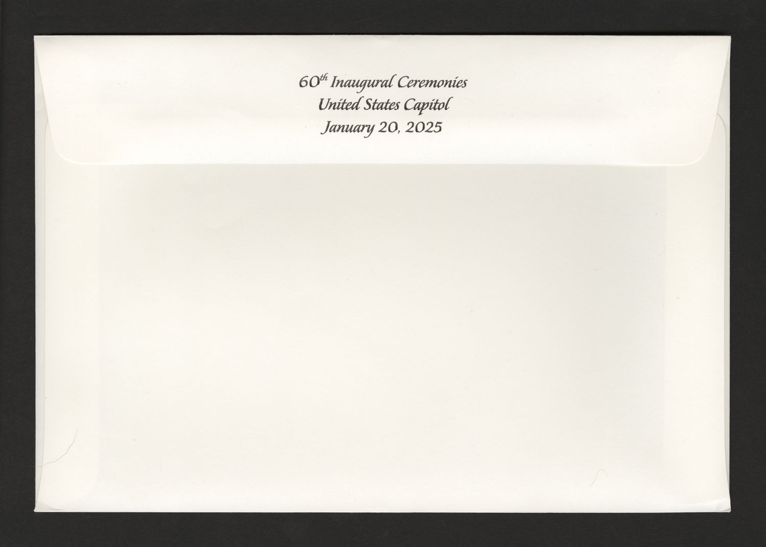 Invitation Envelope, 2025 Inaugural Ceremonies (Acc. No. 11.00141.010d)