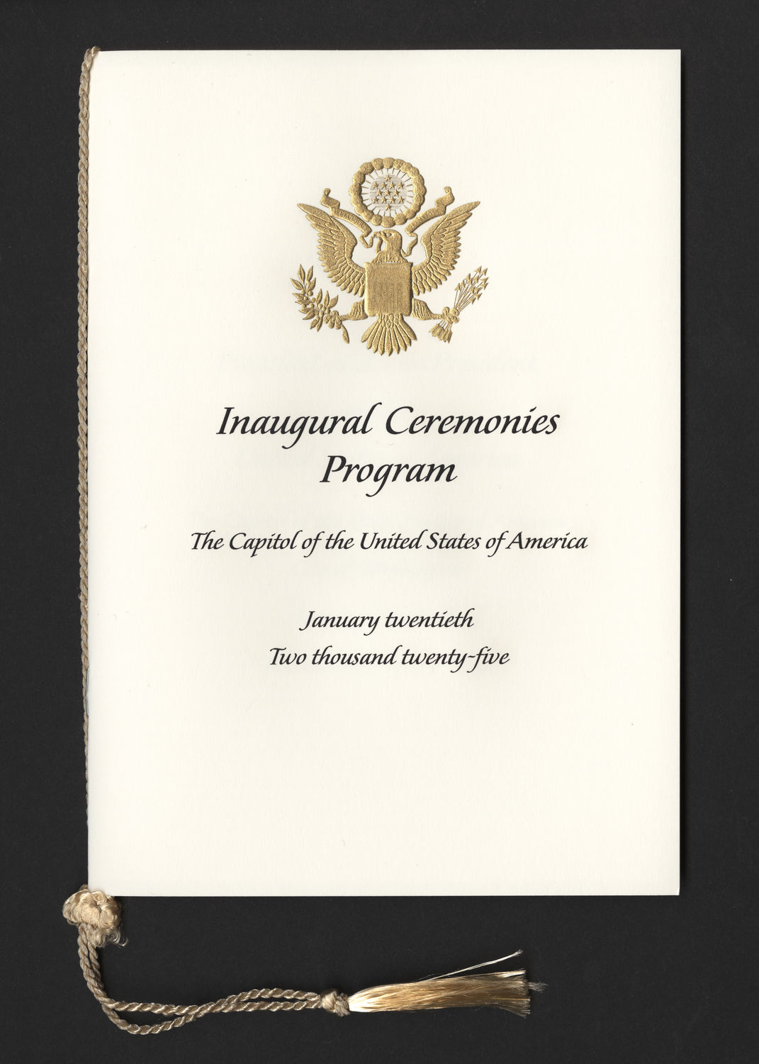 Official Program, 2025 Inaugural Ceremonies (Acc. No. 11.00141.011)