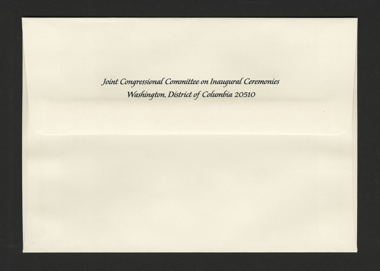 Invitation Envelope, Luncheon, 2025 Inaugural Ceremonies (Acc. No. 11.00141.076b)