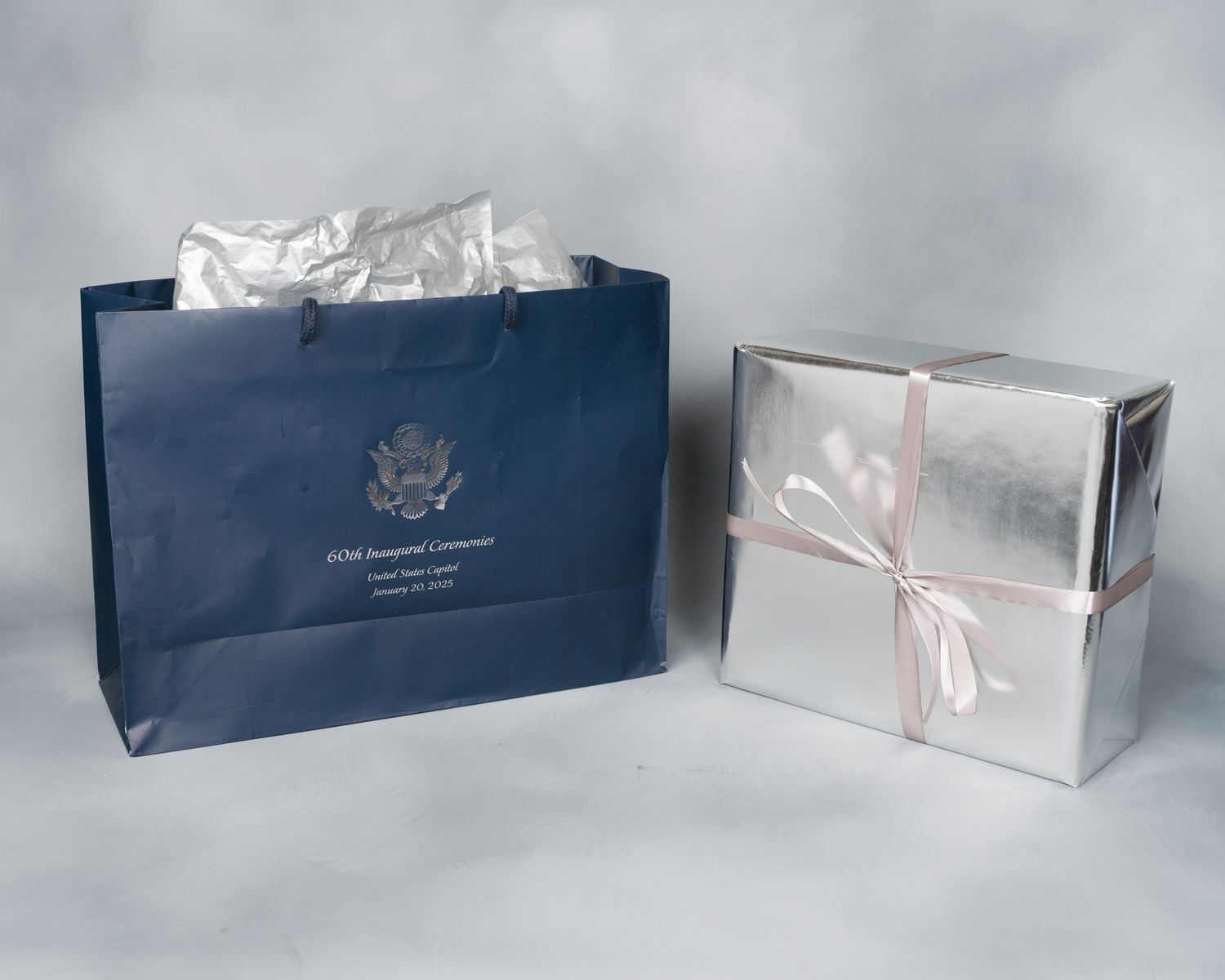 Whiskey Bottle, Luncheon Gift, 2025 Inaugural Ceremonies (Acc. No. 11.00141.088a)