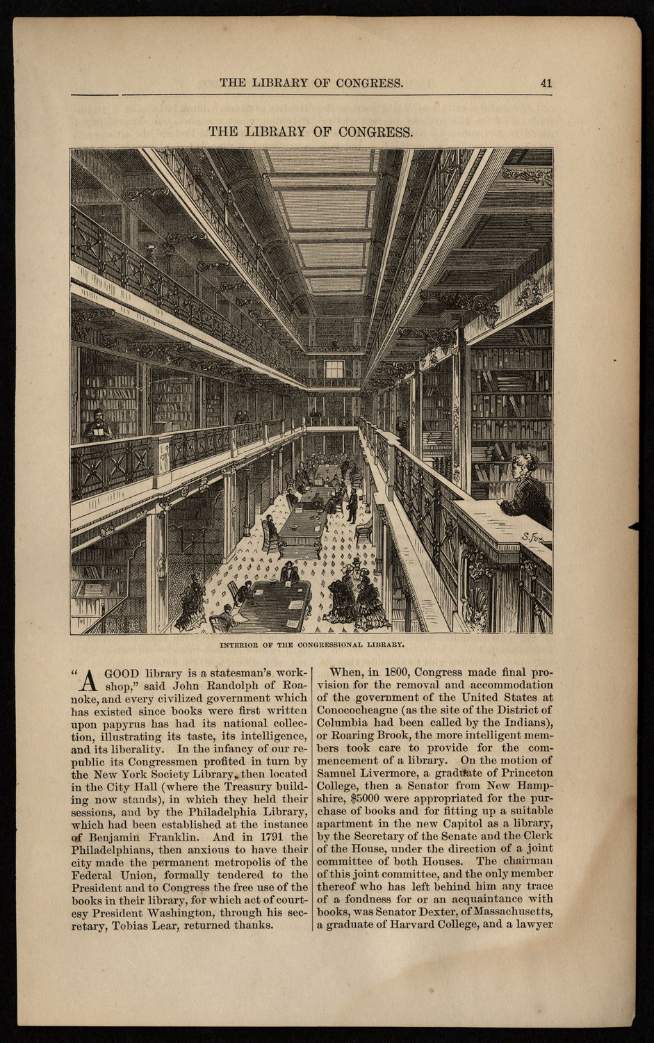 Interior of the Congressional Library (Acc. No. 14.00118.000a)